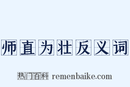 师直为壮反义词是什么意思的图片